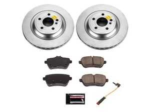 ES#4675050 - CRK6904 - Power Stop Z23 Evolution Sport Coated Rear Brake Kit (320mm) - A premium rear-axle performance upgrade and restoration package featuring genuine GEOMET fully coated smooth high-carbon iron vented rotors, low-dust carbon-fiber ceramic road pads, and an included replacement electronic wear sensor. - Power Stop - Mercedes Benz