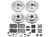 ES#4675071 - CRK7828 - Power Stop Z23 Evolution Sport Coated Front & Rear Brake Kit - A complete 4-wheel performance upgrade and restoration package featuring genuine GEOMET fully coated smooth high-carbon iron rotors, low-dust carbon-fiber ceramic road pads, and premium installation hardware. - Power Stop - Mercedes Benz