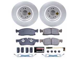 ES#4675086 - CRK8114 - Power Stop Z23 Evolution Sport Coated Front Brake Kit (330mm) - A premium front axle upgrade package featuring high-carbon smooth Geomet coated performance rotors, low-dust carbon-fiber ceramic pads, and a replacement electronic wear sensor. - Power Stop - Mercedes Benz