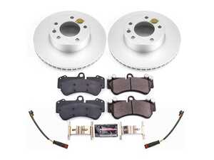 ES#4675103 - CRK8475 - Power Stop Z17 Evolution Coated Front Brake Kit (315mm) - A premium front-axle restoration package featuring high-carbon smooth Geomet coated rotors, low-dust clean-ride ceramic pads, and replacement electronic wear sensors. - Power Stop - Mercedes Benz