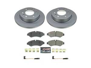 ES#4675106 - CRK8655 - Power Stop Z23 Evolution Sport Coated Rear Brake Kit (298mm) - A complete rear-wheel daily-driver upgrade featuring high-carbon smooth Geomet coated rotors and low-dust carbon-fiber ceramic pads. - Power Stop - Mercedes Benz