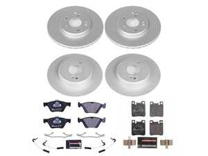 ES#4675162 - ESK2785 - Power Stop Euro-Stop Premium Front & Rear Brake Kit (300mm/290mm) - A premium European-style 4-wheel restoration package featuring ECE-R90 certified pads, fully GEOMET coated smooth high-carbon iron rotors, and a complete set of replacement electronic wear sensors. - Power Stop - Mercedes Benz