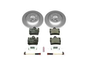 ES#3145438 - ESK2997 - Power Stop Euro-Stop Premium Rear Brake Kit (300mm) - An original equipment-equivalent rear-axle replacement package featuring ECE-R90 certified components, high-carbon GEOMET coated smooth vented rotors, and factory-matched European brake pads. - Power Stop - Mercedes Benz