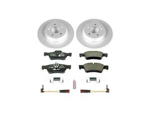 ES#3145446 - ESK3069 - Power Stop Euro-Stop Premium Rear Brake Kit (300mm) - An original equipment-equivalent rear-axle replacement package featuring ECE-R90 certified components, high-carbon GEOMET coated smooth solid rotors, and factory-matched European brake pads. - Power Stop - Mercedes Benz