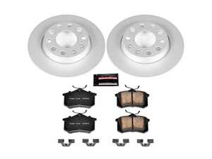 ES#3988872 - CRK3109 - Power Stop Z23 Evolution Sport Rear Brake Kit (255mm) - A direct-fit upgrade with GEOMET coated plain rotors and low-dust carbon-fiber ceramic pads. - Power Stop - Audi