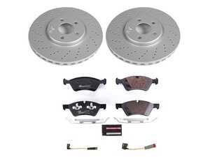 ES#4675169 - ESK4644 - Power Stop Euro-Stop Premium Front Brake Kit (330mm) - An authentic OE-specification front-wheel braking solution featuring European-sourced pads, high-carbon smooth Geomet coated rotors, and strict ECE-R90 certification. - Power Stop - Mercedes Benz