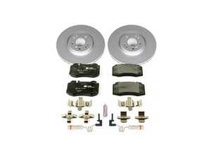 ES#3145545 - ESK5236 - Power Stop Euro-Stop Premium Front Brake Kit (345mm) - A premium European-style front-axle restoration package featuring ECE-R90 certified pads, fully GEOMET coated smooth high-carbon iron rotors, and integrated replacement electronic wear sensors. - Power Stop - Mercedes Benz