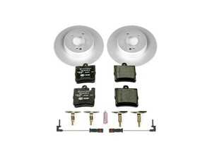 ES#3145646 - ESK620 - Power Stop Euro-Stop Premium Rear Brake Kit (290mm) - An original equipment-equivalent rear-axle replacement package featuring ECE-R90 certified components, high-carbon GEOMET coated smooth solid rotors, and factory-matched semi-metallic pads. - Power Stop - Mercedes Benz