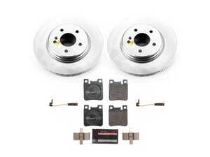 ES#4675179 - ESK6226 - Power Stop Euro-Stop Premium Rear Brake Kit (300mm) - A premium OE-equivalent rear axle upgrade featuring ECE-R90 certified brake pads, genuine Geomet coated high-carbon smooth vented rotors, and replacement electronic wear sensors. - Power Stop - Mercedes Benz