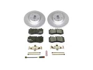 ES#3145649 - ESK6231 - Power Stop Euro-Stop Premium Front Brake Kit (335mm) - A premium European-style front-axle restoration package featuring ECE-R90 certified semi-metallic brake pads, fully GEOMET coated smooth high-carbon iron vented rotors, and a matching replacement electronic wear sensor. - Power Stop - Mercedes Benz