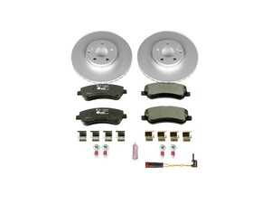 ES#3145669 - ESK6603 - Power Stop Euro-Stop Premium Front Brake Kit (330mm) - A premium European-style front-axle restoration package featuring ECE-R90 certified semi-metallic brake pads, fully GEOMET coated smooth high-carbon iron vented rotors, and a matching replacement electronic wear sensor. - Power Stop - Mercedes Benz