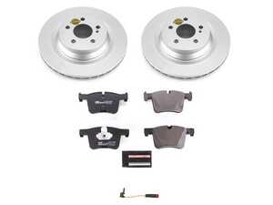 ES#4675201 - ESK6881 - Power Stop Euro-Stop Premium Rear Brake Kit (320mm) - A premium European-style rear-axle restoration package featuring ECE-R90 certified pads, fully GEOMET? coated smooth high-carbon iron rotors, and an integrated replacement electronic wear sensor. - Power Stop - Mercedes Benz