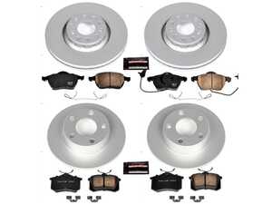 ES#3988903 - CRK4197 - Power Stop Z23 Evolution Sport Front & Rear Brake Kit (312mm/255mm) - A direct-fit upgrade with GEOMET coated plain rotors and low-dust carbon-fiber ceramic pads. - Power Stop - Audi