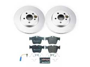 ES#4675263 - ESK7990 - Power Stop Euro-Stop Premium Rear Brake Kit (320mm) - A premium OE-equivalent rear axle upgrade featuring ECE-R90 certified brake pads, genuine Geomet coated high-carbon smooth rotors, and a replacement electronic wear sensor. - Power Stop - Mercedes Benz