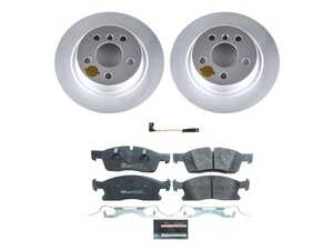 ES#4675271 - ESK8114 - Power Stop Euro-Stop Premium Front Brake Kit (330mm) - A premium OE-equivalent front axle upgrade featuring ECE-R90 certified brake pads, genuine Geomet coated high-carbon smooth vented rotors, and a replacement electronic wear sensor. - Power Stop - Mercedes Benz