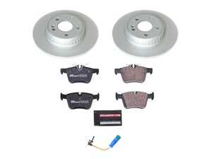 ES#4675273 - ESK8152 - Power Stop Euro-Stop Premium Rear Brake Kit (300mm) - A premium rear-axle restoration package featuring ECE-R90 certified brake pads, genuine Geomet coated high-carbon smooth solid rotors, and a replacement electronic wear sensor. - Power Stop - Mercedes Benz