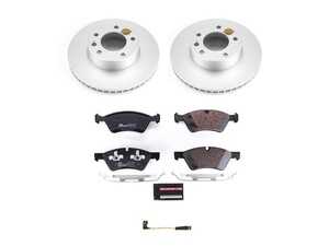 ES#4675279 - ESK8420 - Power Stop Euro-Stop Premium Front Brake Kit (315mm) - A premium front-axle restoration package featuring ECE-R90 certified brake pads, genuine Geomet coated high-carbon smooth rotors, and replacement electronic wear sensors. - Power Stop - Mercedes Benz