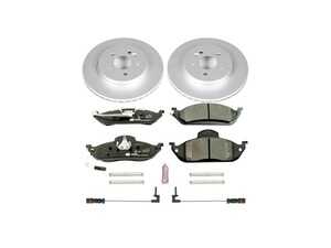 ES#3145694 - ESK864 - Power Stop Euro-Stop Premium Front Brake Kit (303mm) - An original equipment-equivalent front-axle replacement package featuring ECE-R90 certified components, high-carbon GEOMET coated smooth vented rotors, and factory-matched semi-metallic pads. - Power Stop - Mercedes Benz