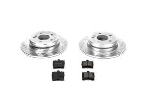 ES#3156835 - K368 - Power Stop Z23 Evolution Sport Rear Brake Kit (278mm) - A high-performance rear axle upgrade package featuring precision cross-drilled & slotted zinc-plated solid rotors and low-dust carbon-fiber ceramic pads. - Power Stop - Mercedes Benz