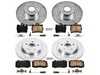 ES#3156961 - K4455 - Power Stop Z23 Evolution Sport Front & Rear Brake Kit - A complete 4-wheel performance upgrade package featuring precision cross-drilled & slotted zinc-plated rotors, low-dust carbon-fiber ceramic road pads, premium installation hardware, and four electronic wear sensors. - Power Stop - Mercedes Benz