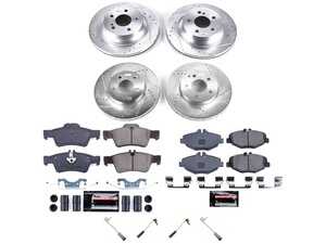 ES#3989913 - K4526 - Power Stop Z23 Evolution Sport Front & Rear Brake Kit - A complete 4-wheel performance upgrade package featuring precision cross-drilled & slotted zinc-plated rotors, low-dust carbon-fiber ceramic pads, and matching electronic wear sensors. - Power Stop - Mercedes Benz