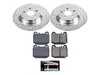 ES#3989953 - K5261 - Power Stop Z23 Evolution Sport Rear Brake Kit - A premium rear-axle performance upgrade package featuring precision cross-drilled & slotted zinc-plated rotors, low-dust carbon-fiber ceramic road pads, and matching electronic wear sensors. - Power Stop - Mercedes Benz