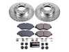 ES#3990121 - K6236 - Power Stop Z23 Evolution Sport Front Brake Kit - A premium front-axle performance upgrade package featuring precision cross-drilled & slotted zinc-plated rotors, low-dust carbon-fiber ceramic road pads, and matching electronic wear sensors. - Power Stop - Mercedes Benz