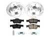 ES#3990148 - K6566 - Power Stop Z23 Evolution Sport Rear Brake Kit - A premium rear-axle performance upgrade package featuring precision cross-drilled & slotted zinc-plated performance rotors, low-dust carbon-fiber ceramic road pads, and an included replacement electronic wear sensor. - Power Stop - Mercedes Benz