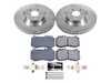 ES#3990169 - K6640 - Power Stop Z23 Evolution Sport Front Brake Kit (344mm) - A premium front-axle performance upgrade package featuring precision cross-drilled & slotted zinc-plated rotors, low-dust carbon-fiber ceramic road pads, and matching electronic wear sensors. - Power Stop - Mercedes Benz