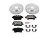ES#3157699 - K6702 - Power Stop Z23 Evolution Sport Front Brake Kit (300mm) - A premium front-axle performance upgrade package featuring precision cross-drilled & slotted zinc-plated rotors, low-dust carbon-fiber ceramic road pads, and a matching electronic wear sensor. - Power Stop - Mercedes Benz