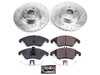 ES#3990348 - K7496 - Power Stop Z23 Evolution Sport Front Brake Kit (322mm) - A high-performance front axle upgrade featuring precision cross-drilled & slotted performance rotors, low-dust carbon-fiber ceramic pads, and a replacement electronic wear sensor. - Power Stop - Mercedes Benz
