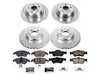 ES#3990374 - K7612 - Power Stop Z23 Evolution Sport Front & Rear Brake Kit - A premium complete 4-wheel performance upgrade package featuring precision cross-drilled & slotted zinc-plated rotors, low-dust carbon-fiber ceramic pads, and matching replacement electronic wear sensors. - Power Stop - Mercedes Benz