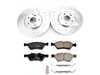 ES#3990407 - K7768 - Power Stop Z23 Evolution Sport Front Brake Kit (330mm) - A high-performance front axle upgrade featuring precision cross-drilled & slotted vented rotors, low-dust carbon-fiber ceramic pads, and replacement electronic wear sensors. - Power Stop - Mercedes Benz
