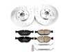 ES#3990408 - K7769 - Power Stop Z23 Evolution Sport Front Brake Kit (330mm) - A high-performance front axle upgrade featuring precision cross-drilled & slotted vented rotors, low-dust carbon-fiber ceramic pads, and replacement electronic wear sensors. - Power Stop - Mercedes Benz