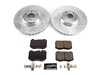 ES#3990436 - K7969 - Power Stop Z23 Evolution Sport Front Brake Kit (342mm) - A premium front-axle performance upgrade package featuring precision cross-drilled & slotted zinc-plated rotors, low-dust carbon-fiber ceramic road pads, and a matching electronic wear sensor. - Power Stop - Mercedes Benz