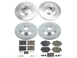ES#4675383 - K8106 - Power Stop Z23 Evolution Sport Front & Rear Brake Kit (360mm) - A high-performance complete 4-wheel upgrade package featuring precision cross-drilled & slotted performance rotors, low-dust carbon-fiber ceramic pads, and replacement electronic wear sensors. - Power Stop - Mercedes Benz