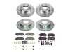 ES#4798423 - K8660 - Power Stop Z23 Evolution Sport Front & Rear Brake Kit - A complete 4-wheel performance upgrade package featuring precision cross-drilled & slotted zinc-plated rotors, low-dust carbon-fiber ceramic road pads, premium installation hardware, and electronic wear sensors. - Power Stop - Mercedes Benz