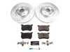 ES#4675409 - K8704 - Power Stop Z23 Evolution Sport Front Brake Kit (342mm) - A high-performance front-axle upgrade package featuring precision cross-drilled & slotted zinc-plated performance rotors, low-dust carbon-fiber ceramic pads, and a replacement electronic wear sensor. - Power Stop - Mercedes Benz