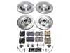 ES#4798609 - K9094 - Power Stop Z23 Evolution Sport Front & Rear Brake Kit - A complete 4-wheel performance upgrade package featuring precision cross-drilled & slotted zinc-plated vented rotors, low-dust carbon-fiber ceramic pads, and a full set of replacement electronic wear sensors. - Power Stop - Mercedes Benz