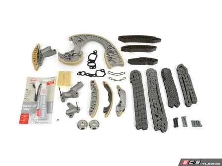 ES#3438261 - 079109229KT12 - Timing Chain Kit  - Includes the upgraded RS4 lower metal guide rail, iwis chains, and OEM tensioners/guides - The essentials necessary to get the job done! - Assembled By ECS - Audi