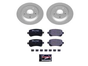 ES#4795334 - ESK4569 - Power Stop Euro-Stop Rear Brake Kit (305mm) - A direct-fit upgrade with GEOMET coated plain rotors and ECE-R90 certified Pagid brake pads. - Power Stop - Volkswagen