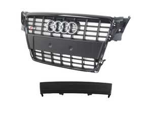 ES#2063906 - 8k0898012 - S4 Grille Kit - Black - Includes the grille assembly with matching plate filler - Genuine Volkswagen Audi - Audi