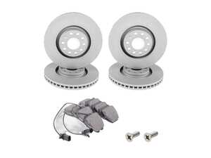 ES#2561641 - 8E0615301ADKT - Front Brake Service Kit - Zimmerman Rotors & Mintex Red Box Pads - Everything you need to service your front brakes in an afternoon  - Assembled By ECS - Audi