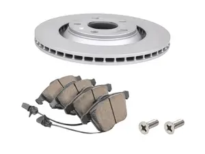 Rear Brake Service Kit - Zimmerman Rotors & Akebono Euro Ceramic Pads