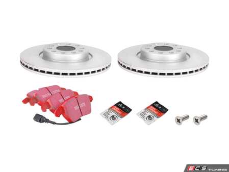 ES#257445 - 1K0698043 - ECS Front Brake Service Kit - Includes Meyle Rotors & EBC RedStuff Brake Pads - Assembled By ECS - 