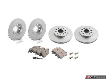 ES#257615 - 1k0698069 - ECS Front & Rear Brake Service Kit - Includes Meyle Rotors and Akebono Pads - Assembled By ECS - 