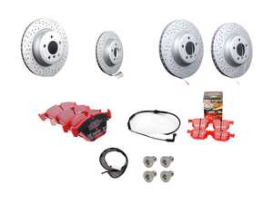 ES#2576267 - E9X3411-6 - Performance RPS Kit - ECS Cross Drilled & Slotted Rotors And EBC - Assembled By ECS - 