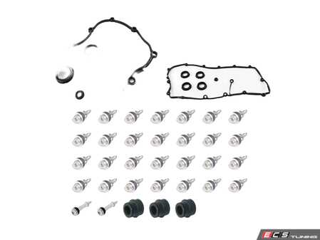 ES#2695736 - 077198025CKT1 - Complete Valve Cover Gasket Kit - Includes gasket and hardware - Assembled By ECS - 