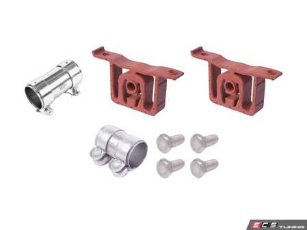 ES#2702547 - 1J0253209P - Center Muffler Installation Kit - All the parts necessary to replace your center muffler - Assembled By ECS - Volkswagen