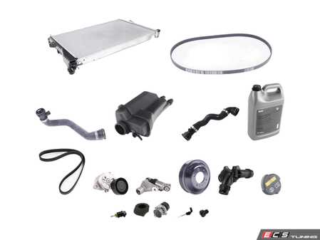 ES#2739247 - 11517527910KT11 - ECS Cooling System Refresh Kit - Level 3 - The ultimate cooling refresh kit - with water pump Pulley, accessory belt service and radiator - Genuine BMW - BMW